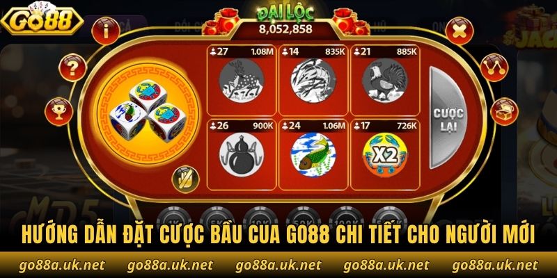 Hướng dẫn đặt cược bầu cua Go88 chi tiết cho người mới