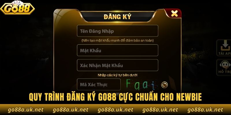 Quy trình đăng ký go88 cực chuẩn cho newbie